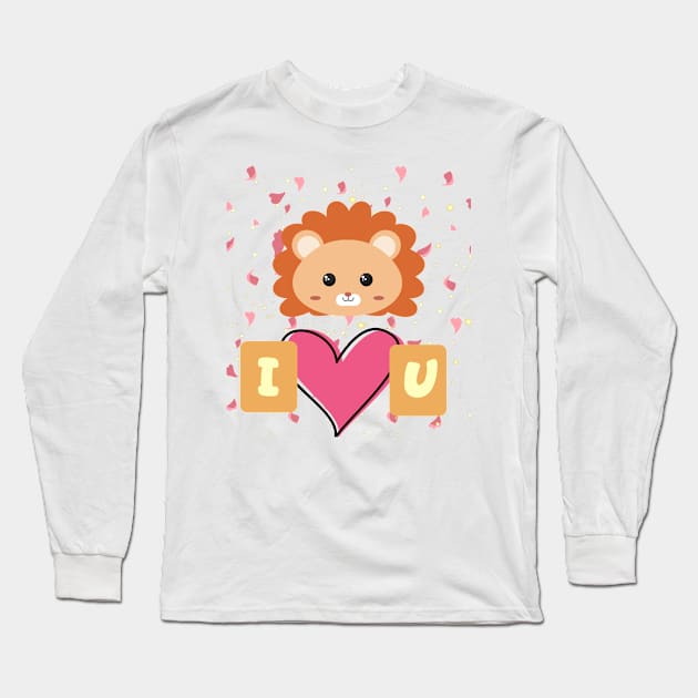 I Love U Long Sleeve T-Shirt by Kenartideas